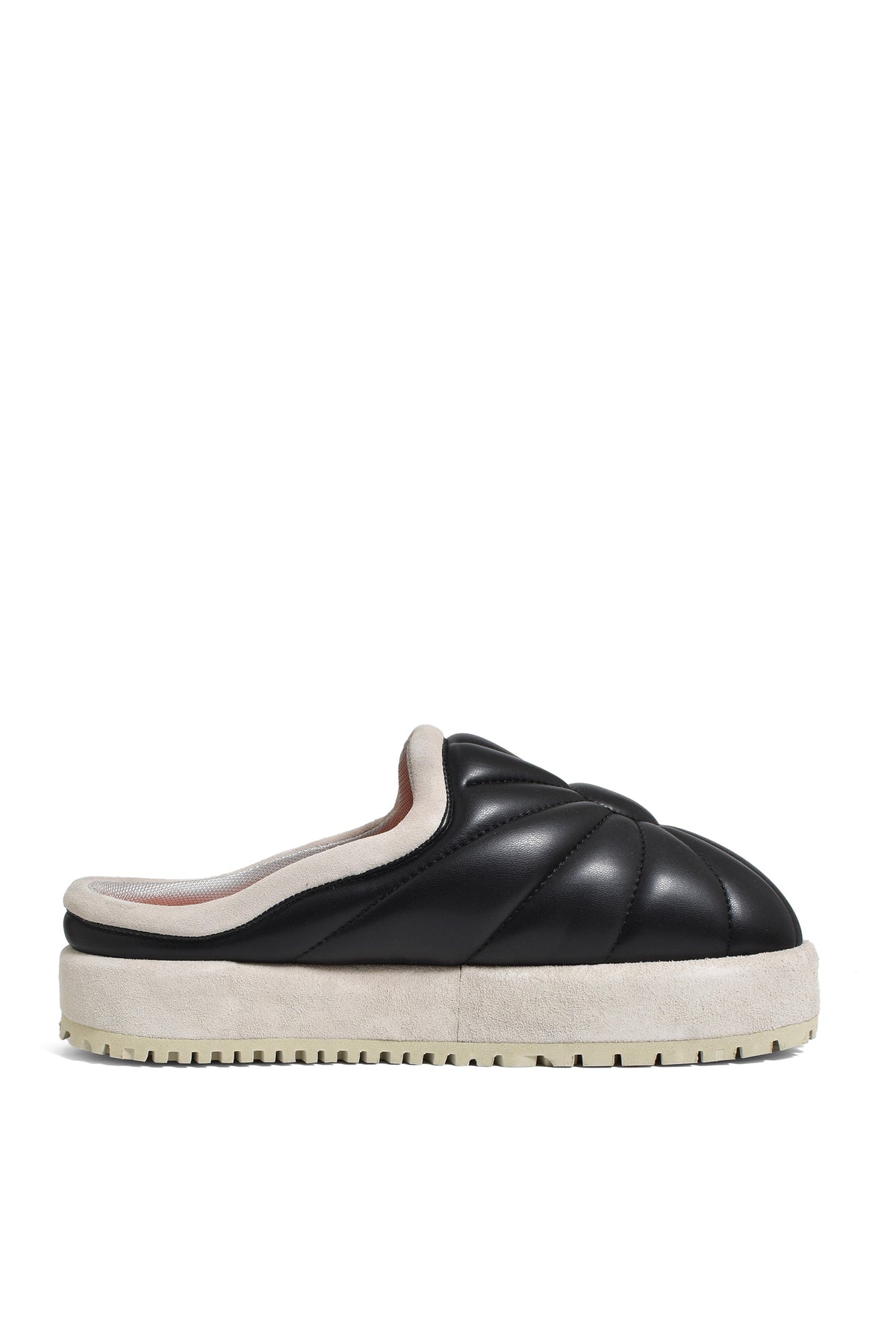 SLIPPER EMBROIDERY SOLE-URANUS LEATHER / BLK