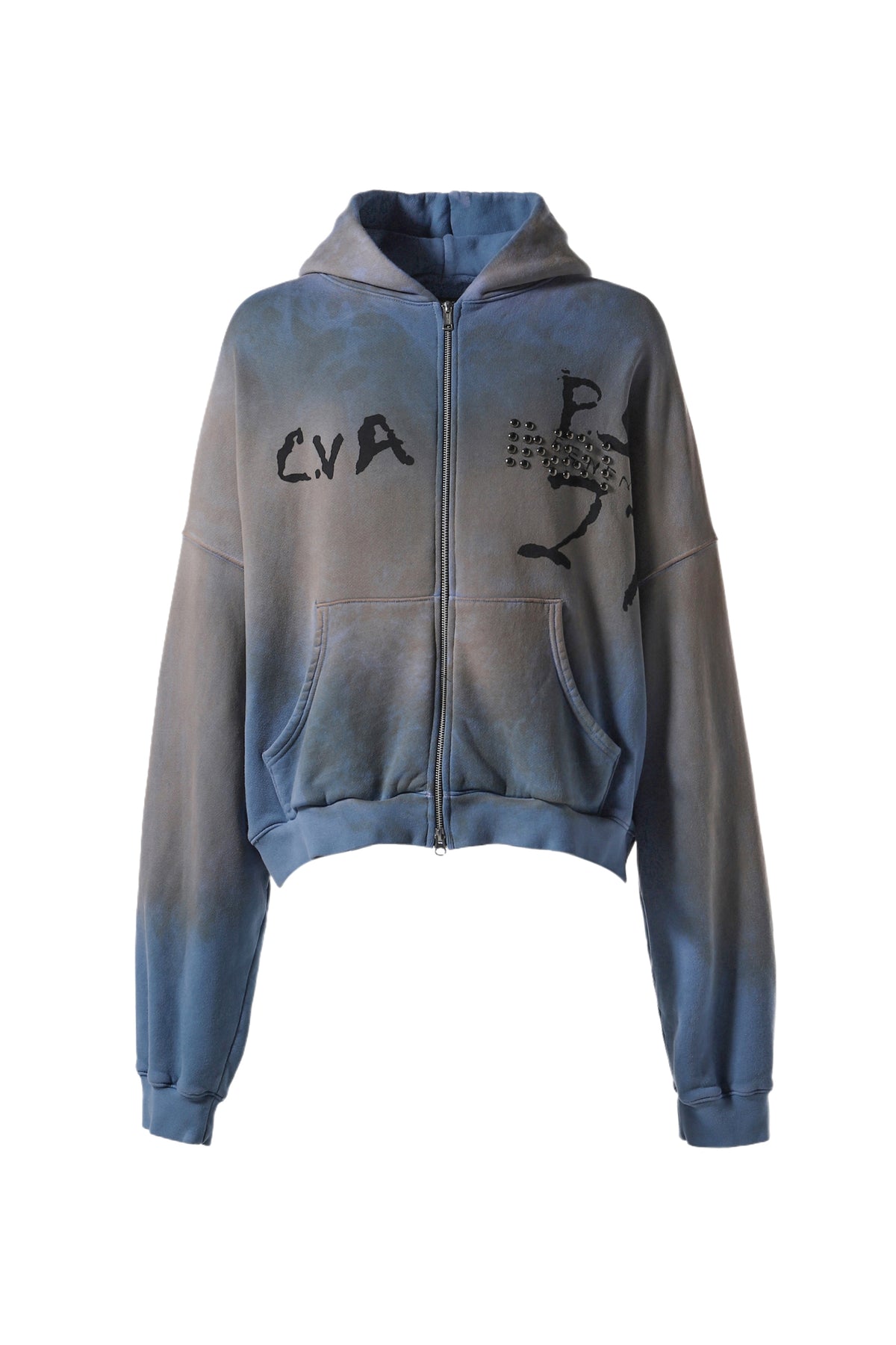 INRI ZIP HOODIE / GRAIL BLU