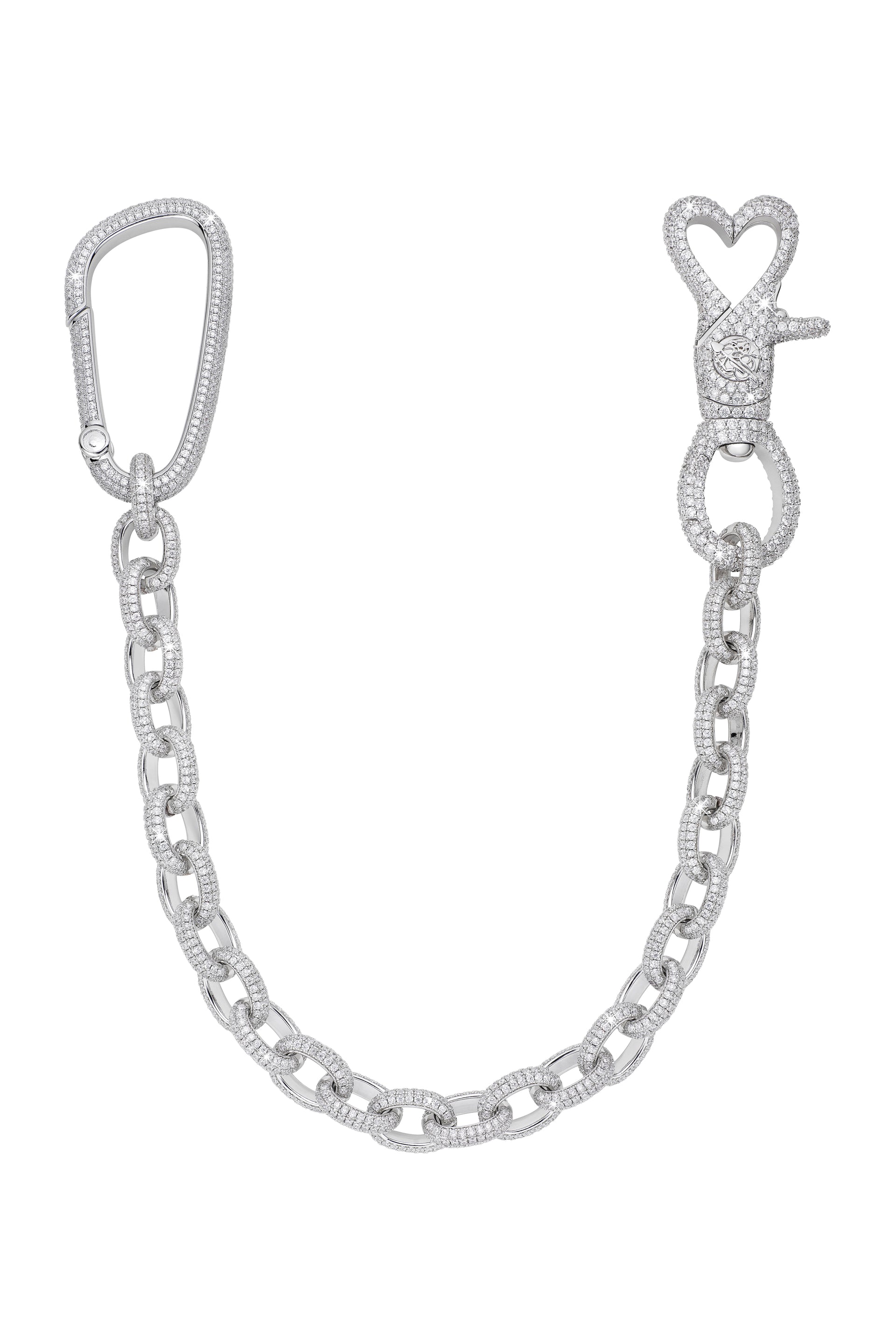 CUPID STARRY NIGHT FULL DIAMOND PANTS CHAIN / WHT