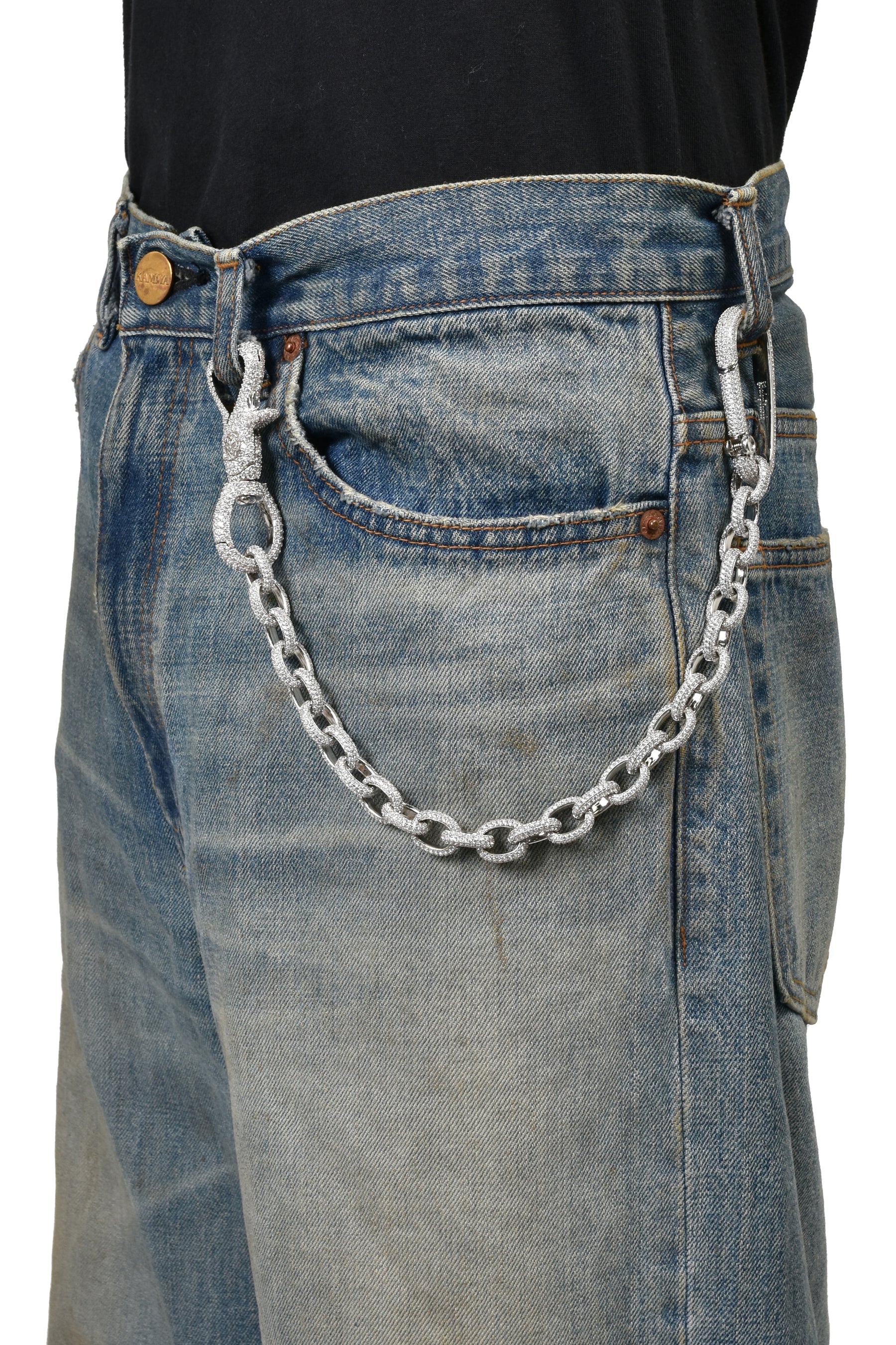 CUPID STARRY NIGHT FULL DIAMOND PANTS CHAIN / WHT