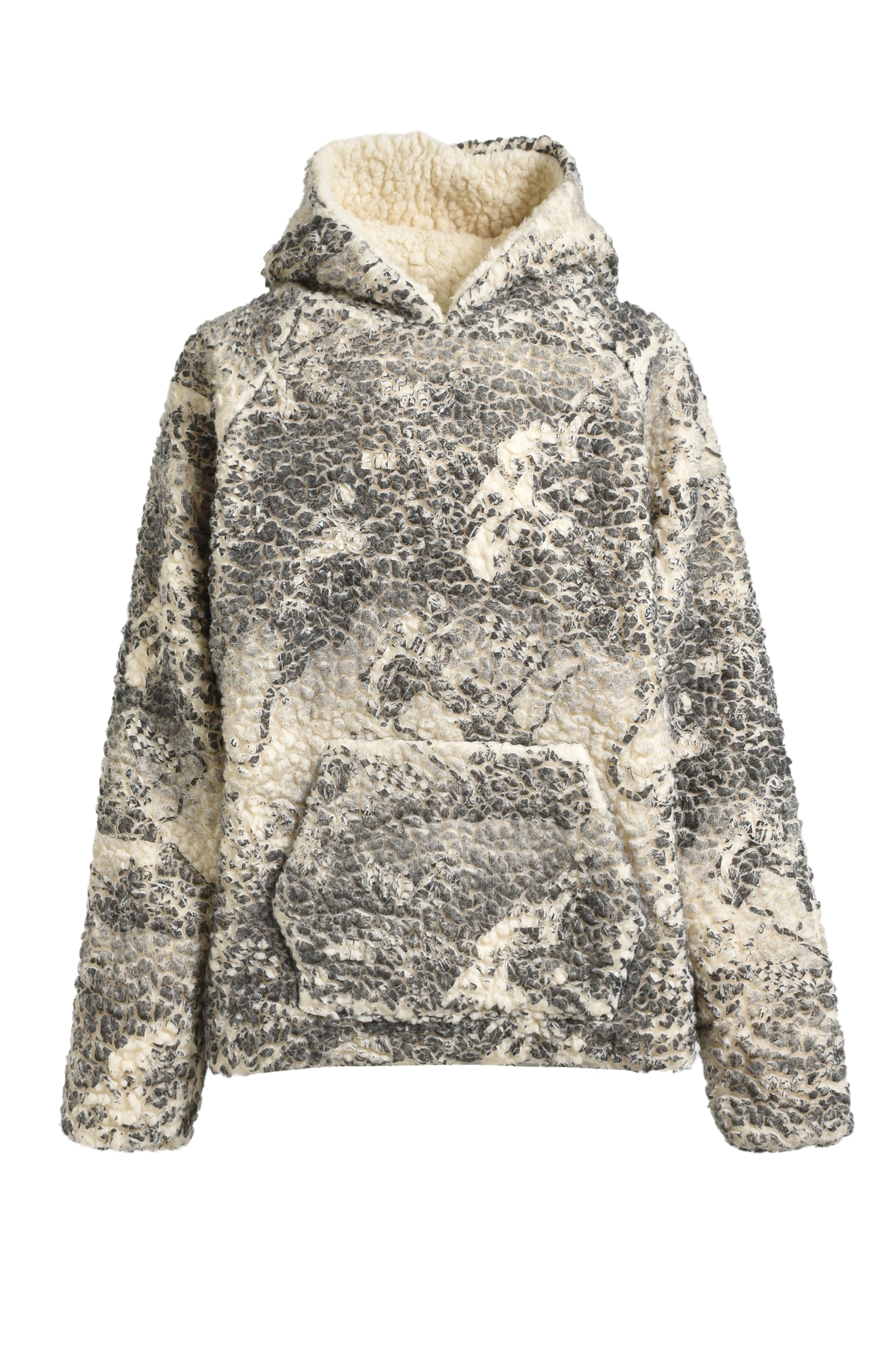 FLEECE HOODIE KNIT / MOTOCROSS WHT