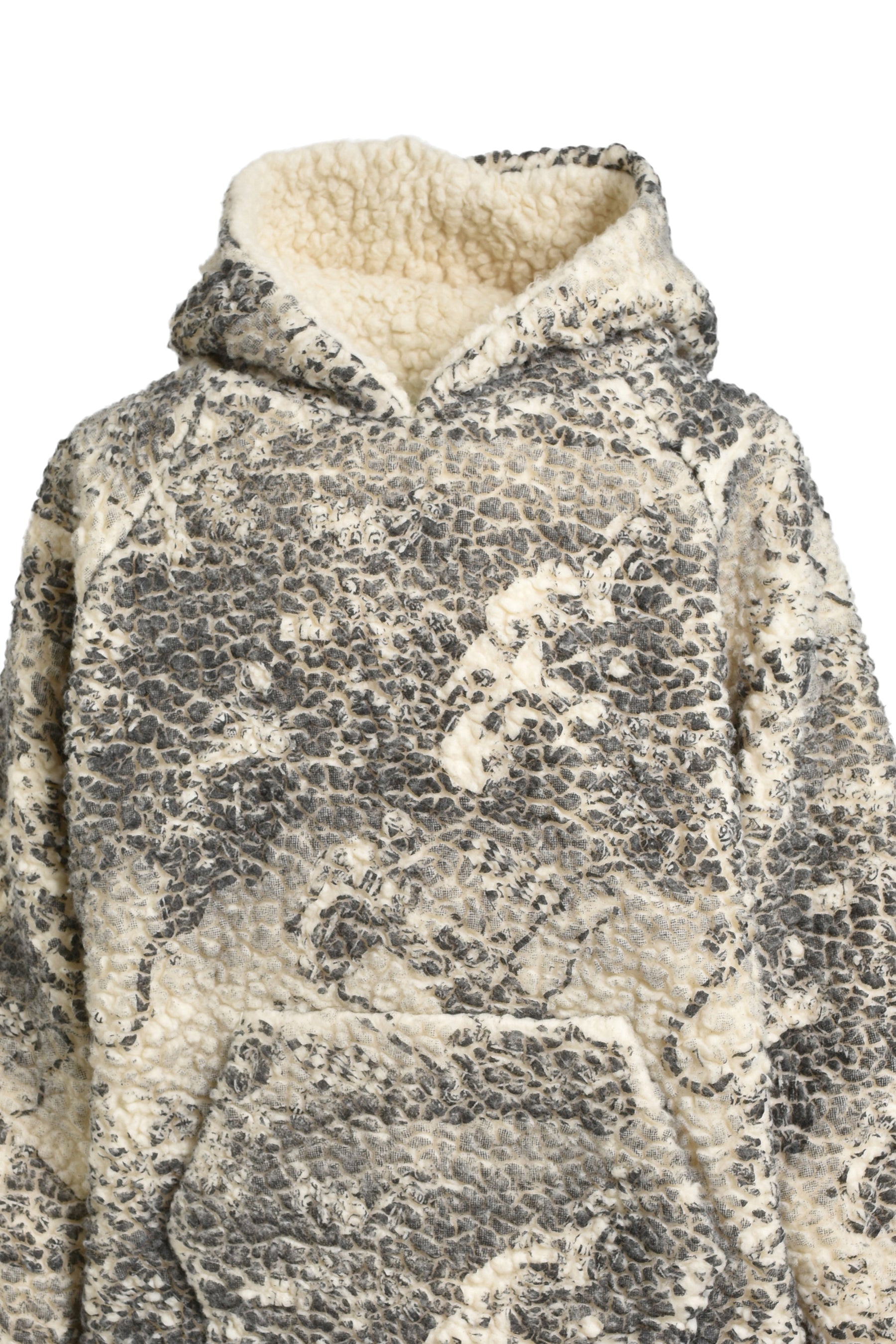 FLEECE HOODIE KNIT / MOTOCROSS WHT