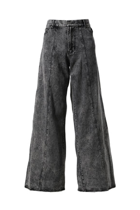 DAMAGE DENIM BAGGY PANTS