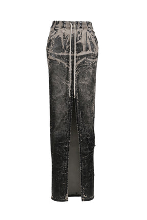 PHLEG PILLAR SKIRT / BLK WASHED FOIL 