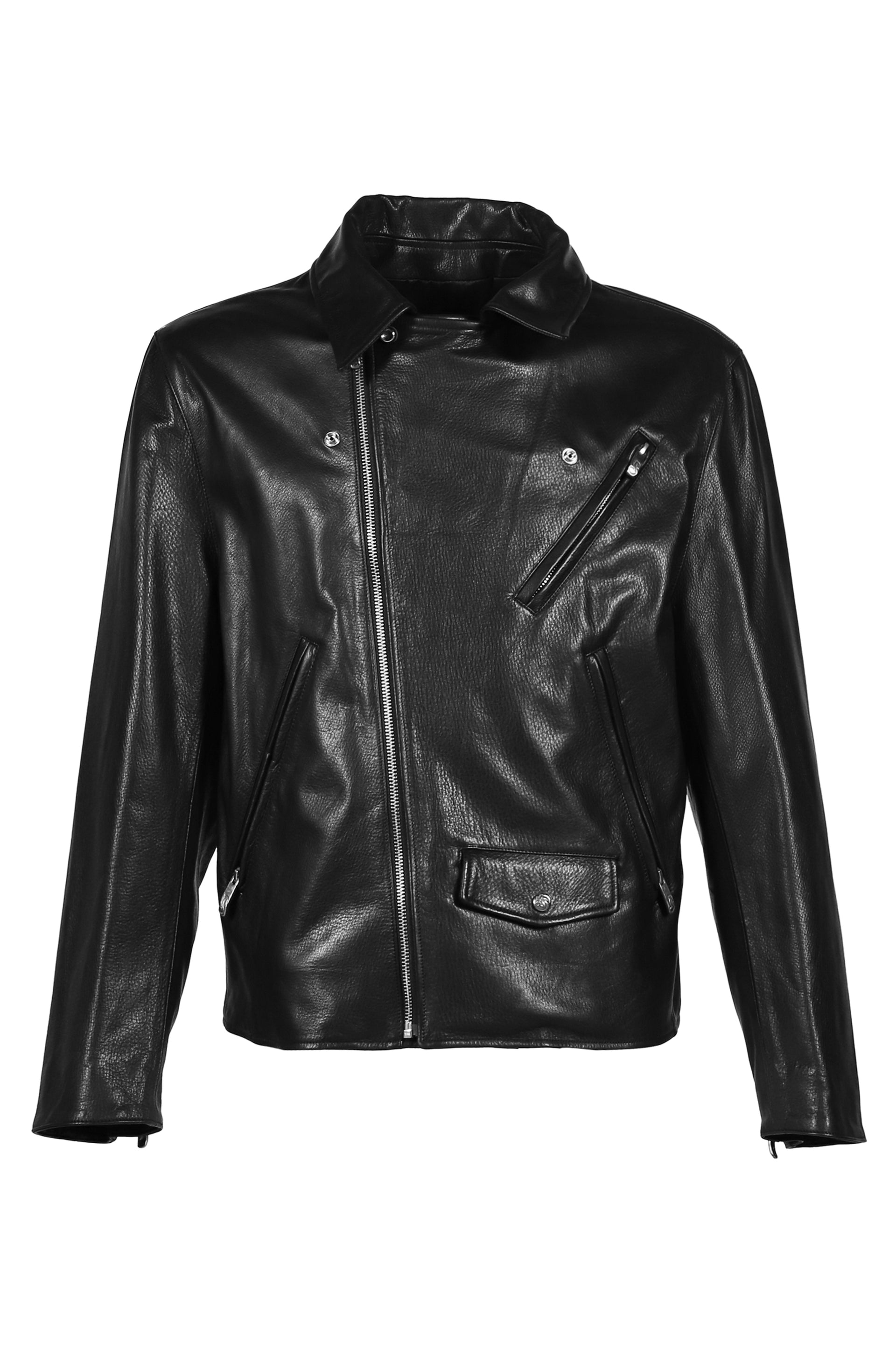 PC RIDERS JACKET W / LOVE & PEACE SILVER / BLK
