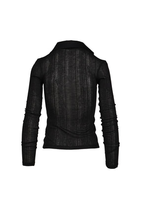 TENCEL COLLAR SHIRT / BLK