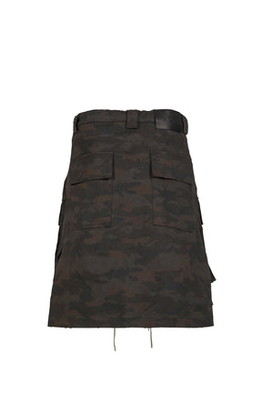 NIGHT CAMO CARGO SKIRT / D.CAMO