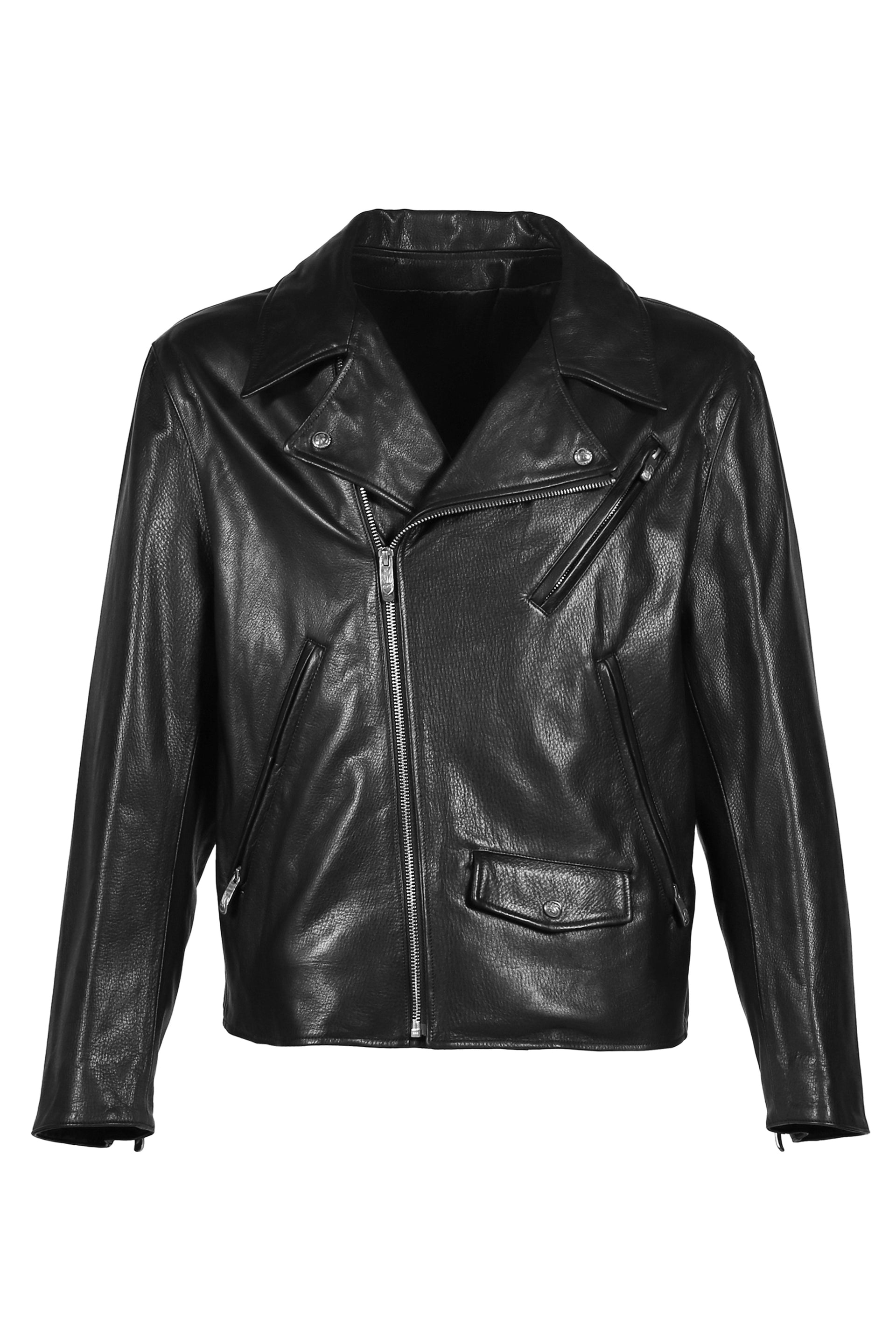 PC RIDERS JACKET W / LOVE & PEACE SILVER / BLK