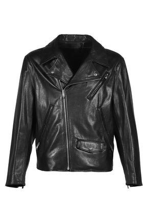 PC RIDERS JACKET W / LOVE &amp; PEACE SILVER / BLK