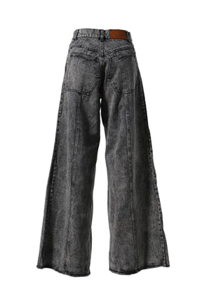 DAMAGE DENIM BAGGY PANTS