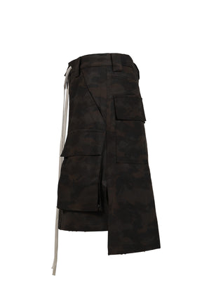 NIGHT CAMO CARGO SKIRT / D.CAMO