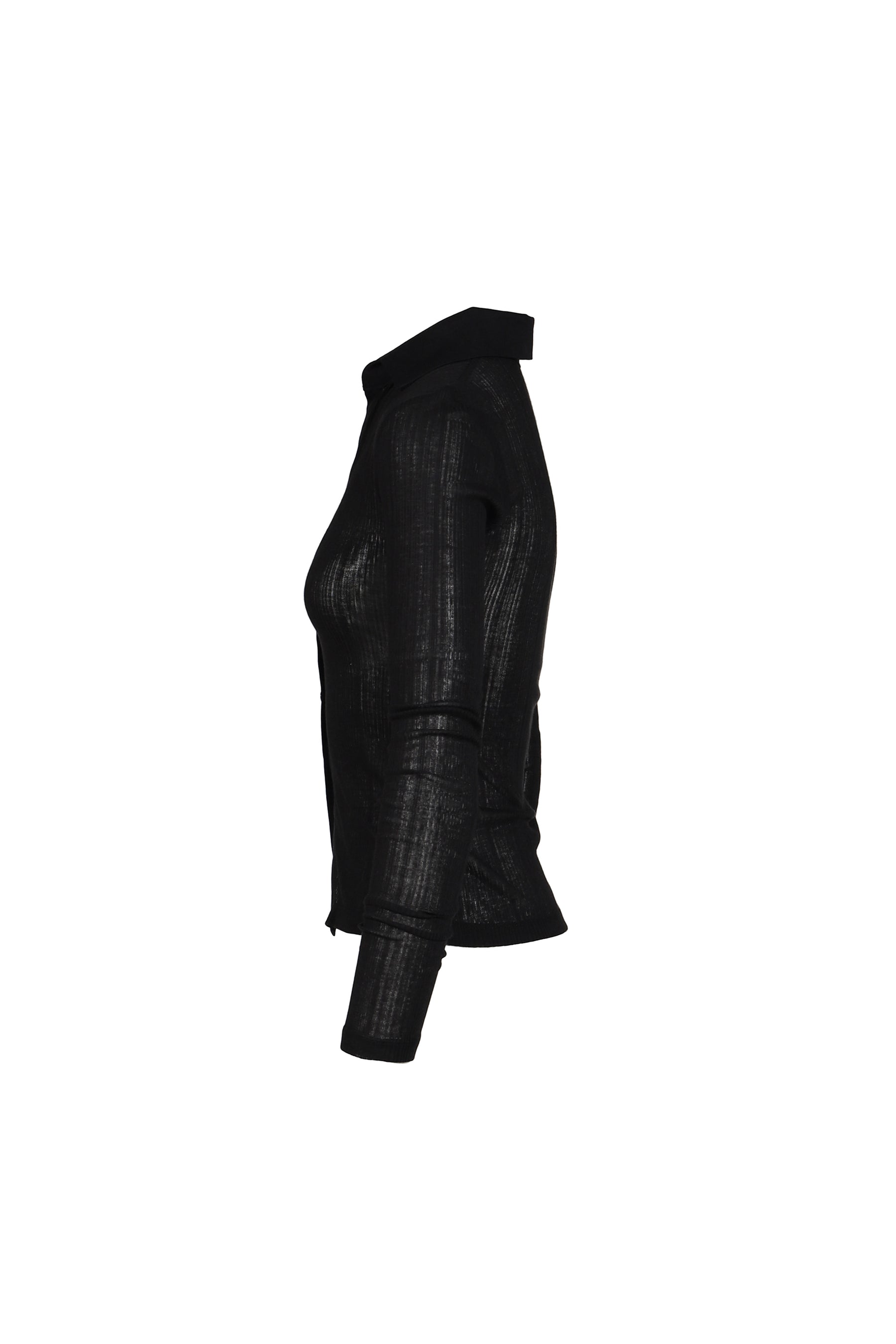 TENCEL COLLAR SHIRT / BLK