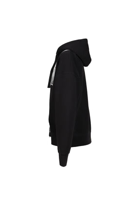 TROMPE L'OEIL ZIP HOODIE KNIT / BLK