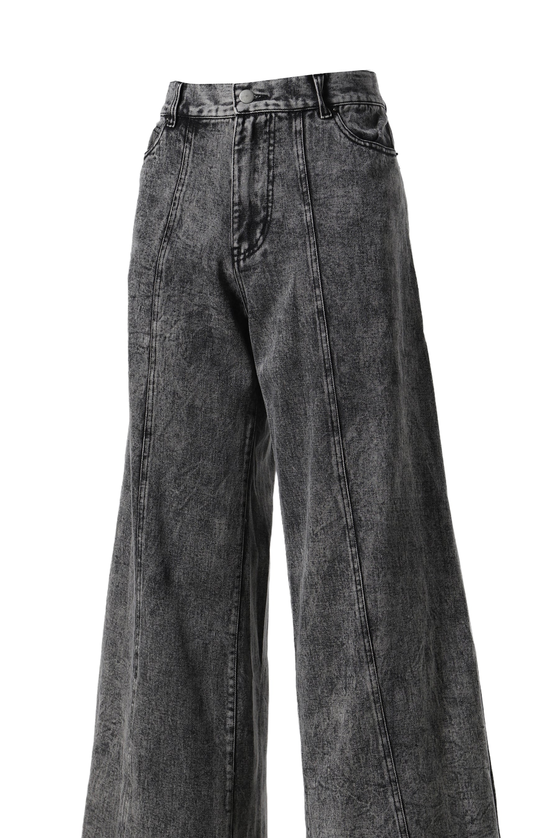 DAMAGE DENIM BAGGY PANTS