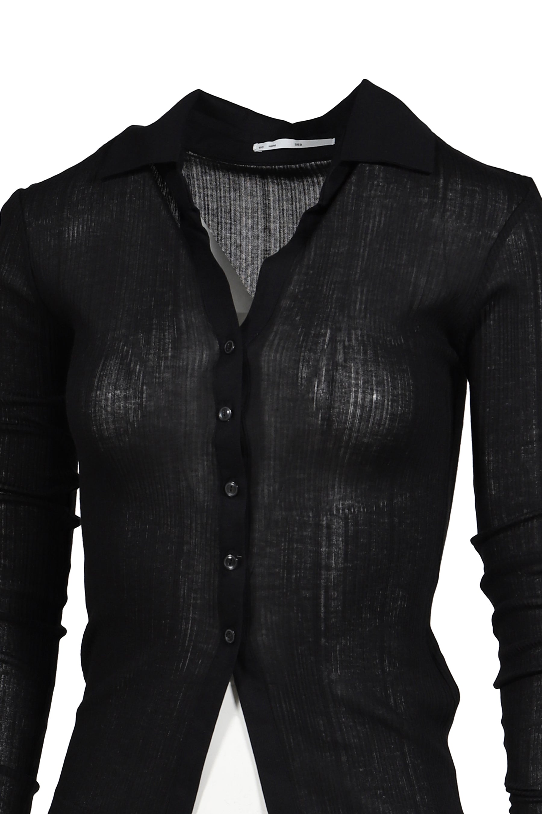 TENCEL COLLAR SHIRT / BLK