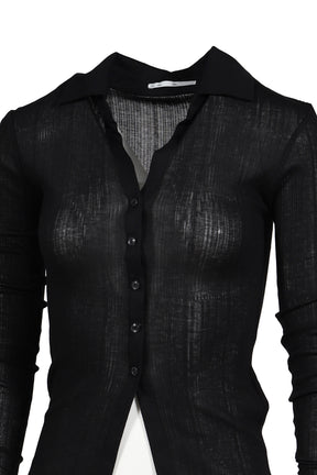 TENCEL COLLAR SHIRT / BLK