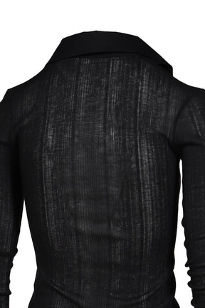 TENCEL COLLAR SHIRT / BLK