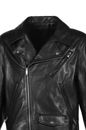 PC RIDERS JACKET W / LOVE &amp; PEACE SILVER / BLK