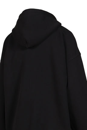 TROMPE L'OEIL ZIP HOODIE KNIT / BLK