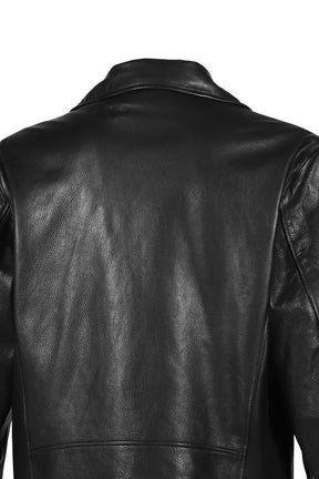 PC RIDERS JACKET W / LOVE &amp; PEACE SILVER / BLK