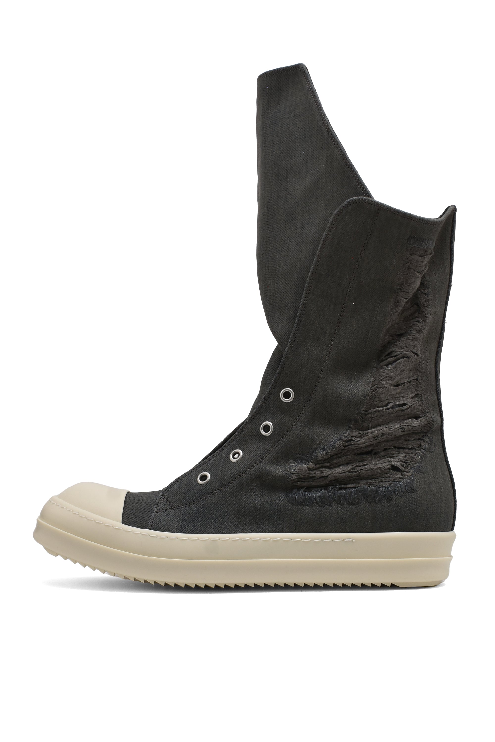 Rick Owens DRKSHDW リックオウエンス ダークシャドウ SS24 BOOT SNEAKS / DRK DUST MILK MILK -  NUBIAN