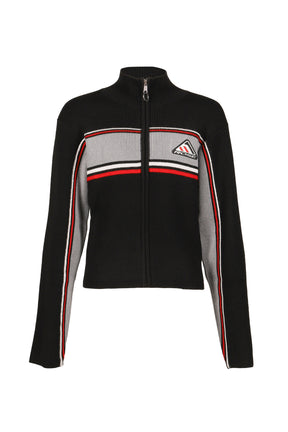 SHRUNKEN TRACK JACKET / BLK GRY