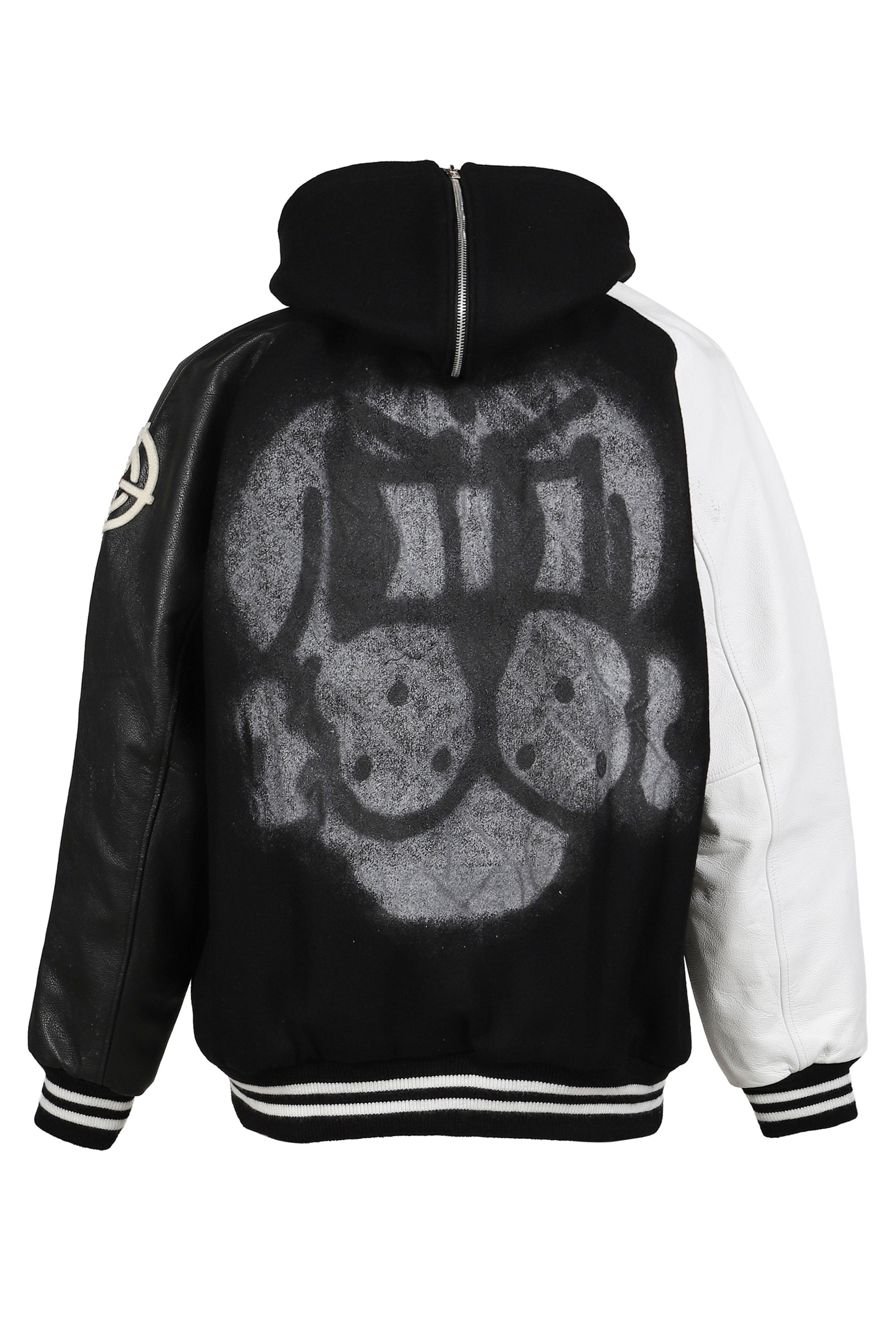 `GLOBAL GAME'LETTERMAN JACKET / BLK