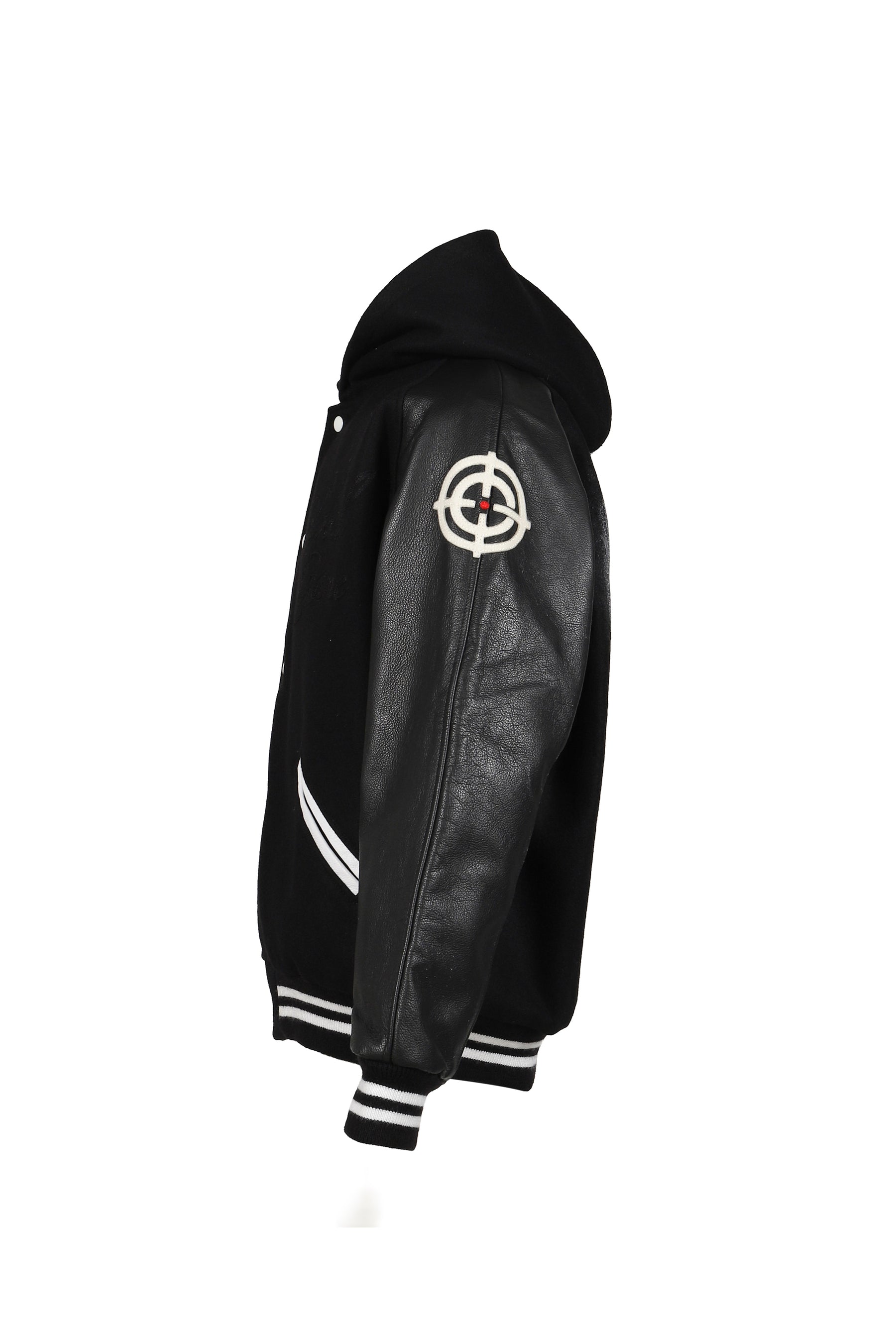 `GLOBAL GAME'LETTERMAN JACKET / BLK