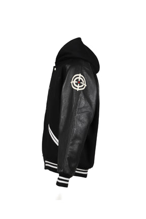 `GLOBAL GAME'LETTERMAN JACKET / BLK