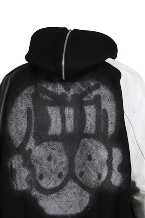 `GLOBAL GAME'LETTERMAN JACKET / BLK