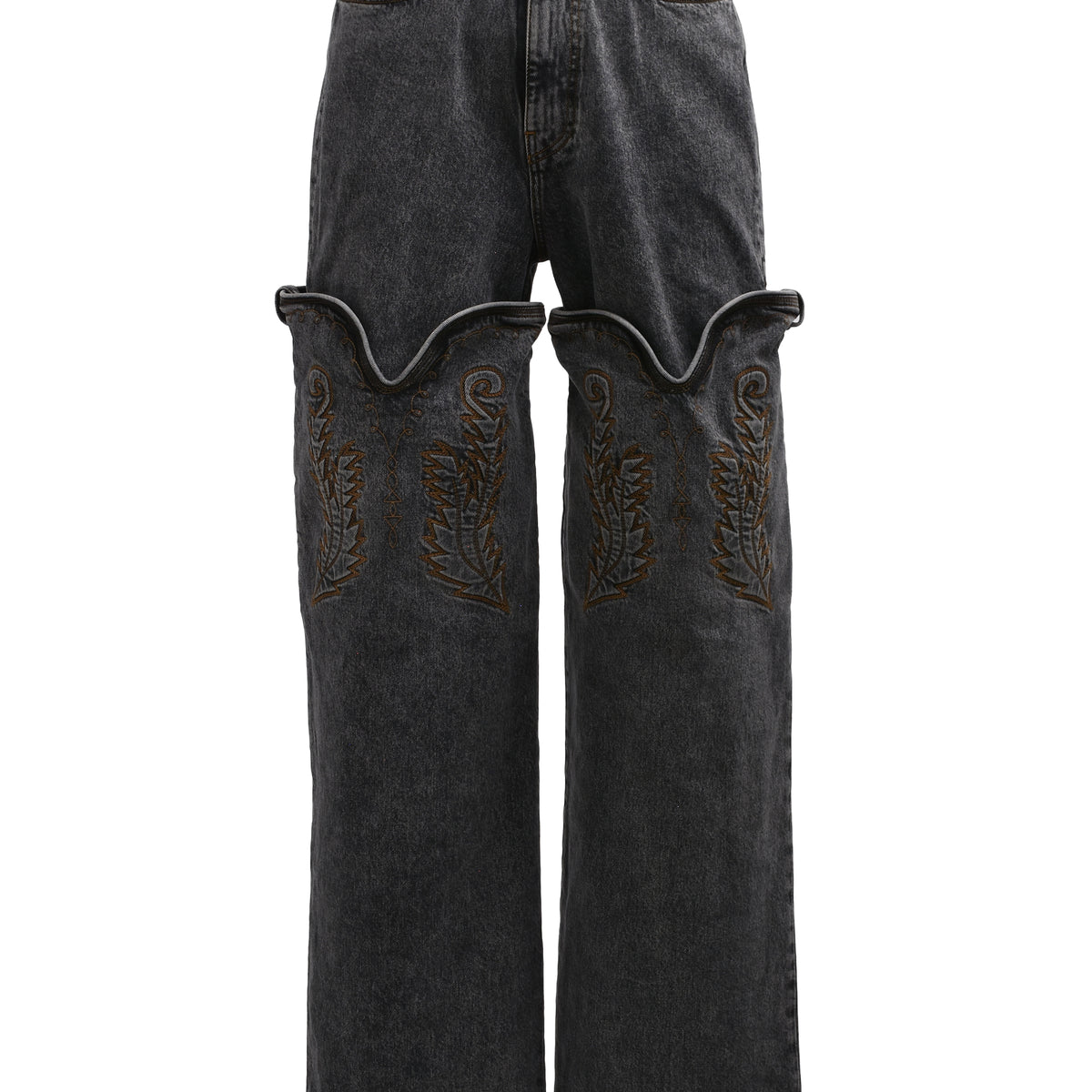 Y/PROJECT ワイプロジェクト SS24 EVERGREEN MAXI COWBOY CUFF JEANS / VINTAGE BLK -  NUBIAN