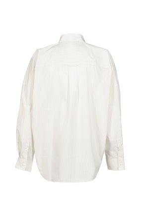TROMPE L’OEIL TIE EMBROIDERY SHIRT / WHT/RED