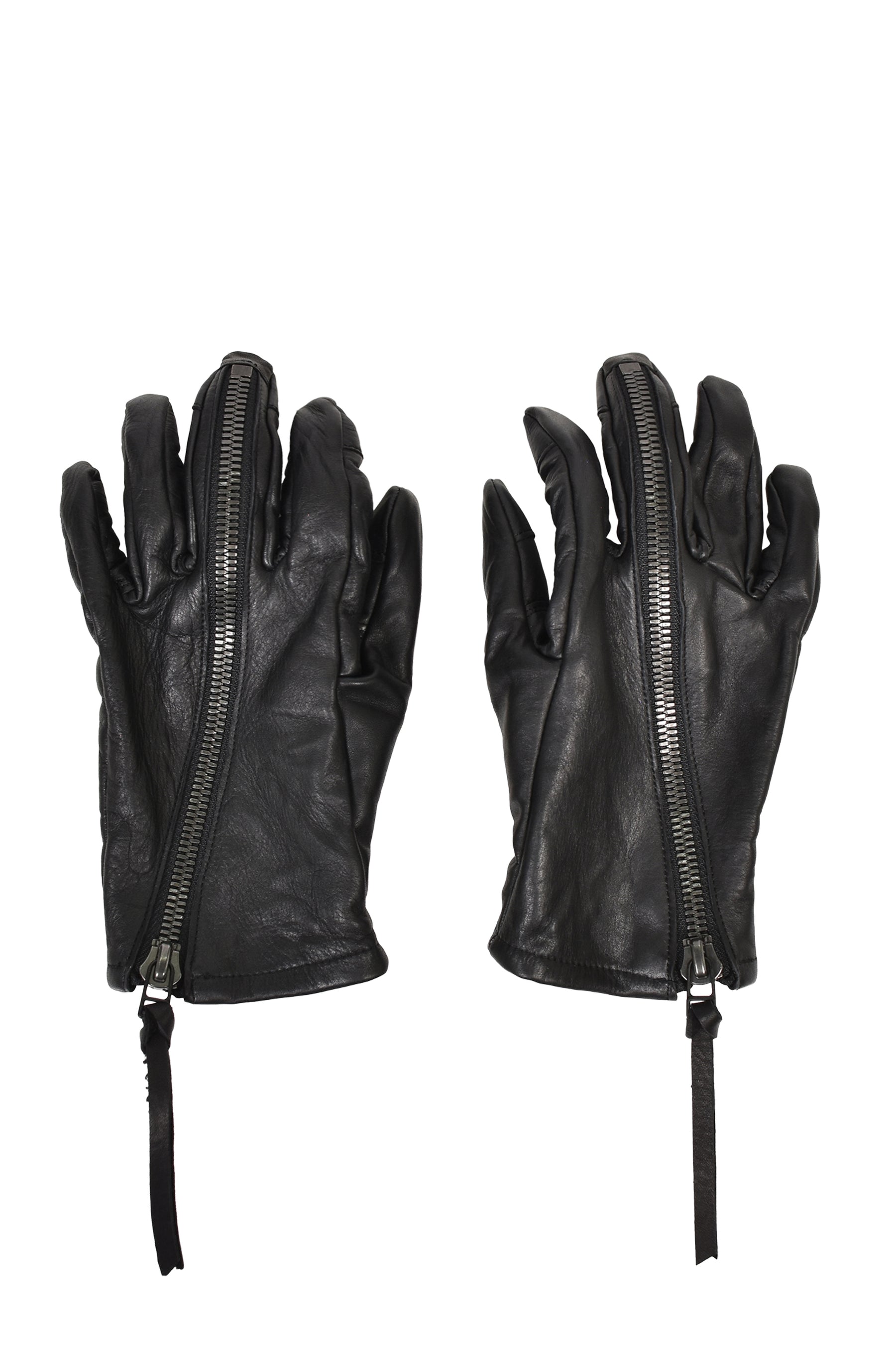 HORSE LEATHER ZIP GLOVE / BLK