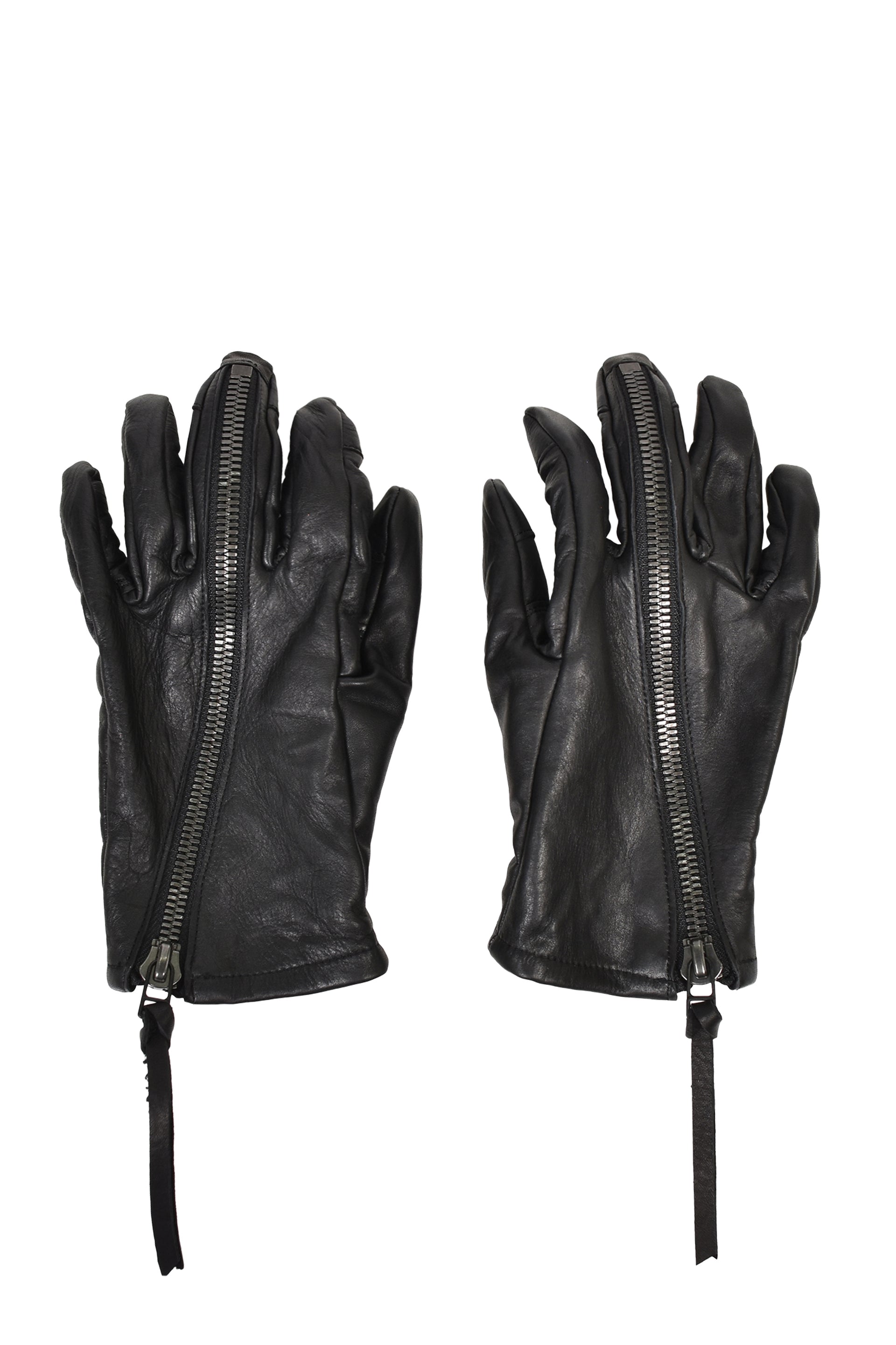 HORSE LEATHER ZIP GLOVE / BLK