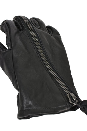 HORSE LEATHER ZIP GLOVE / BLK