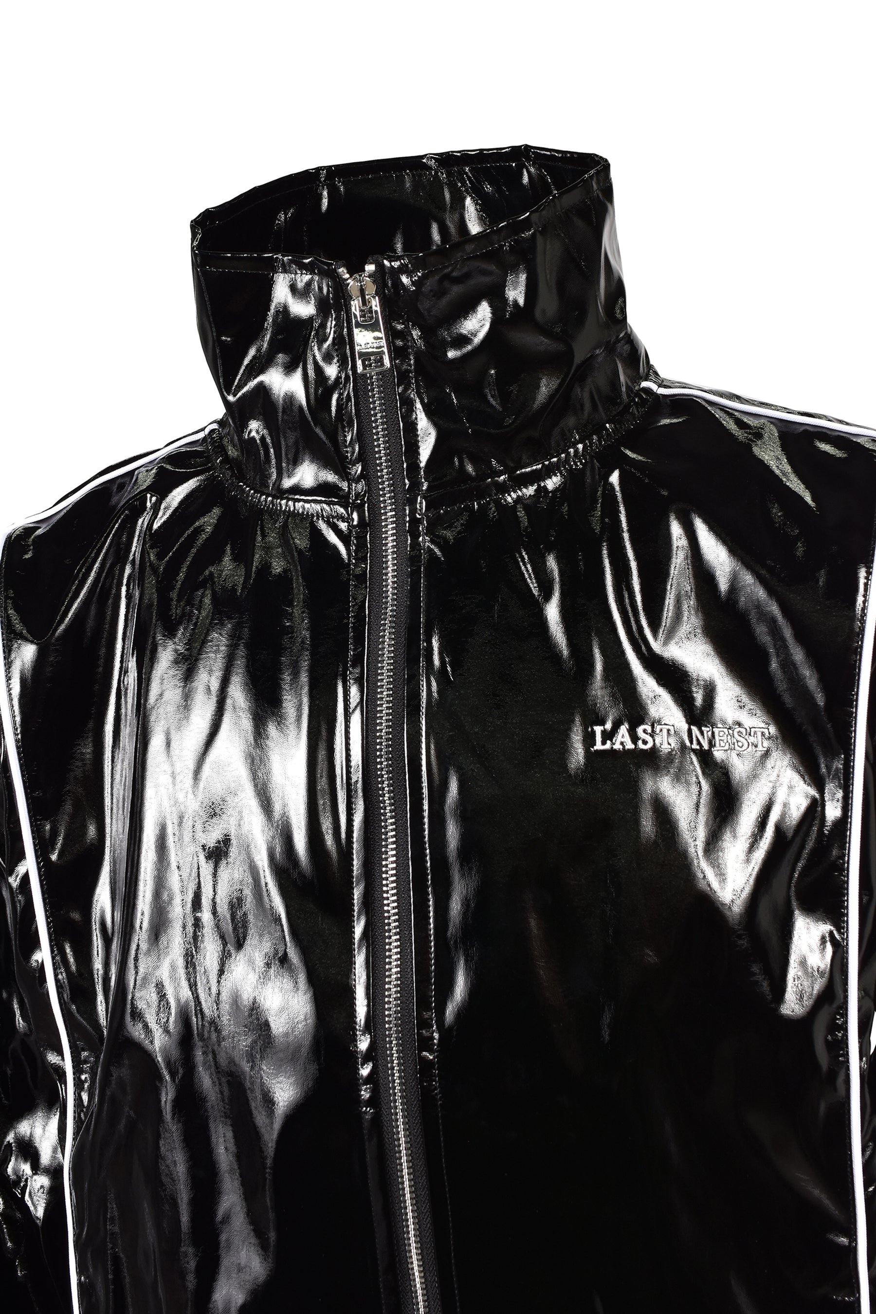 PATENT TRACK PANTS / BLK