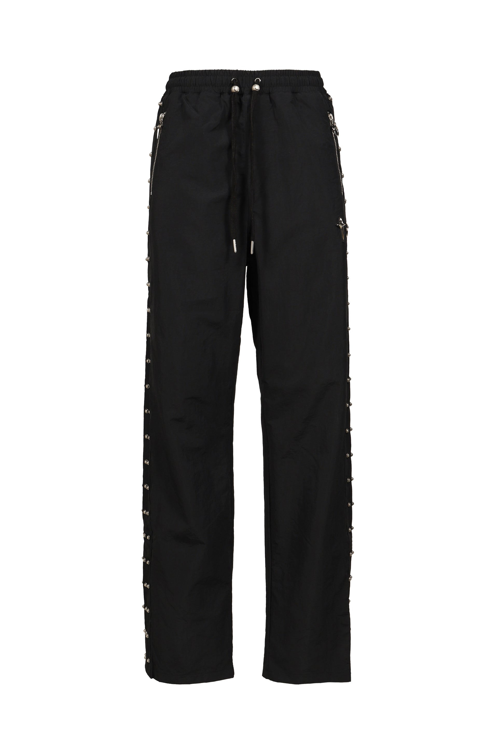 TRIPLE LINE STUD TRACK PANTS / BLK
