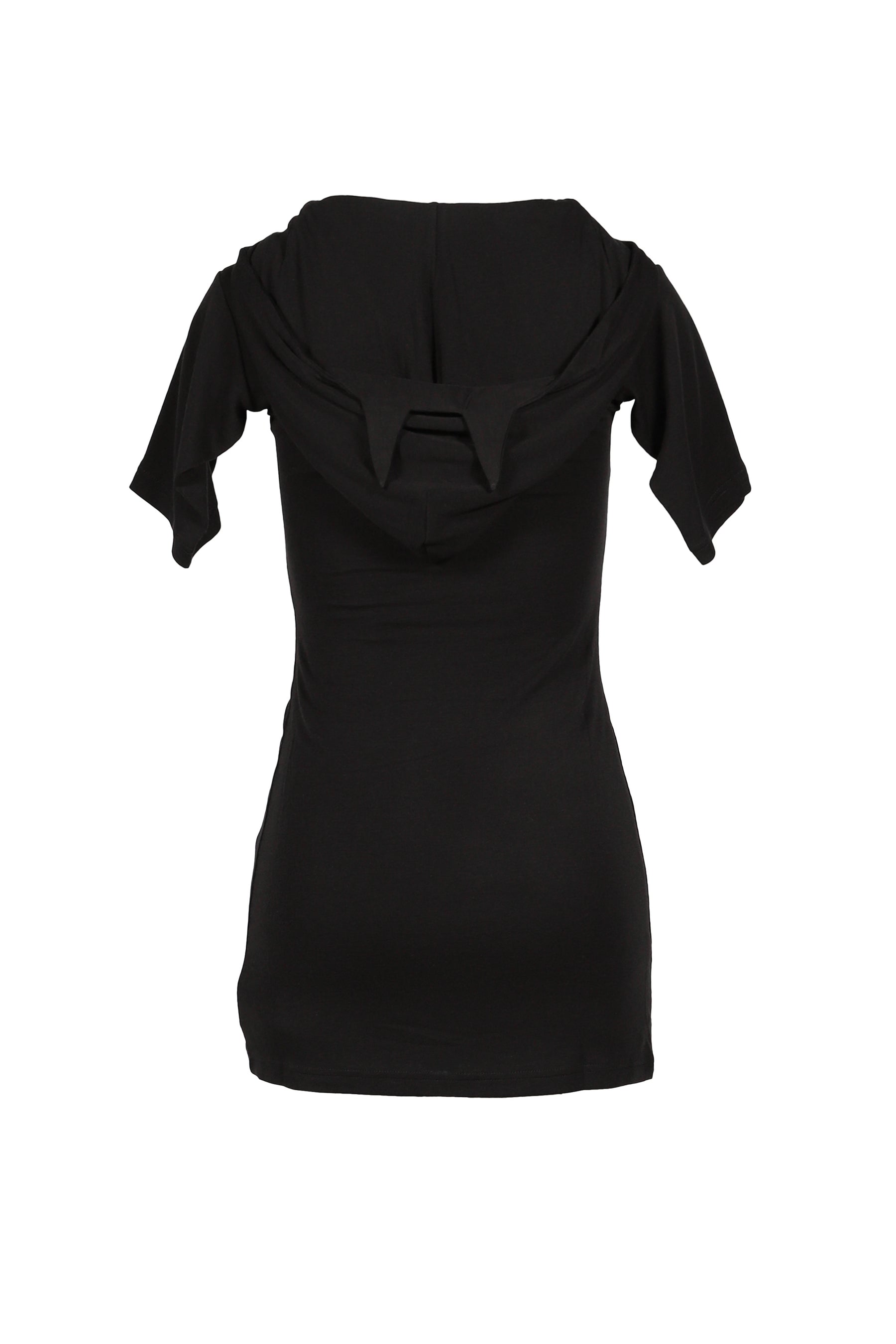 T-SHIRT PATCHWORK DECONSTRUCTED PRINT DRESS / BLK