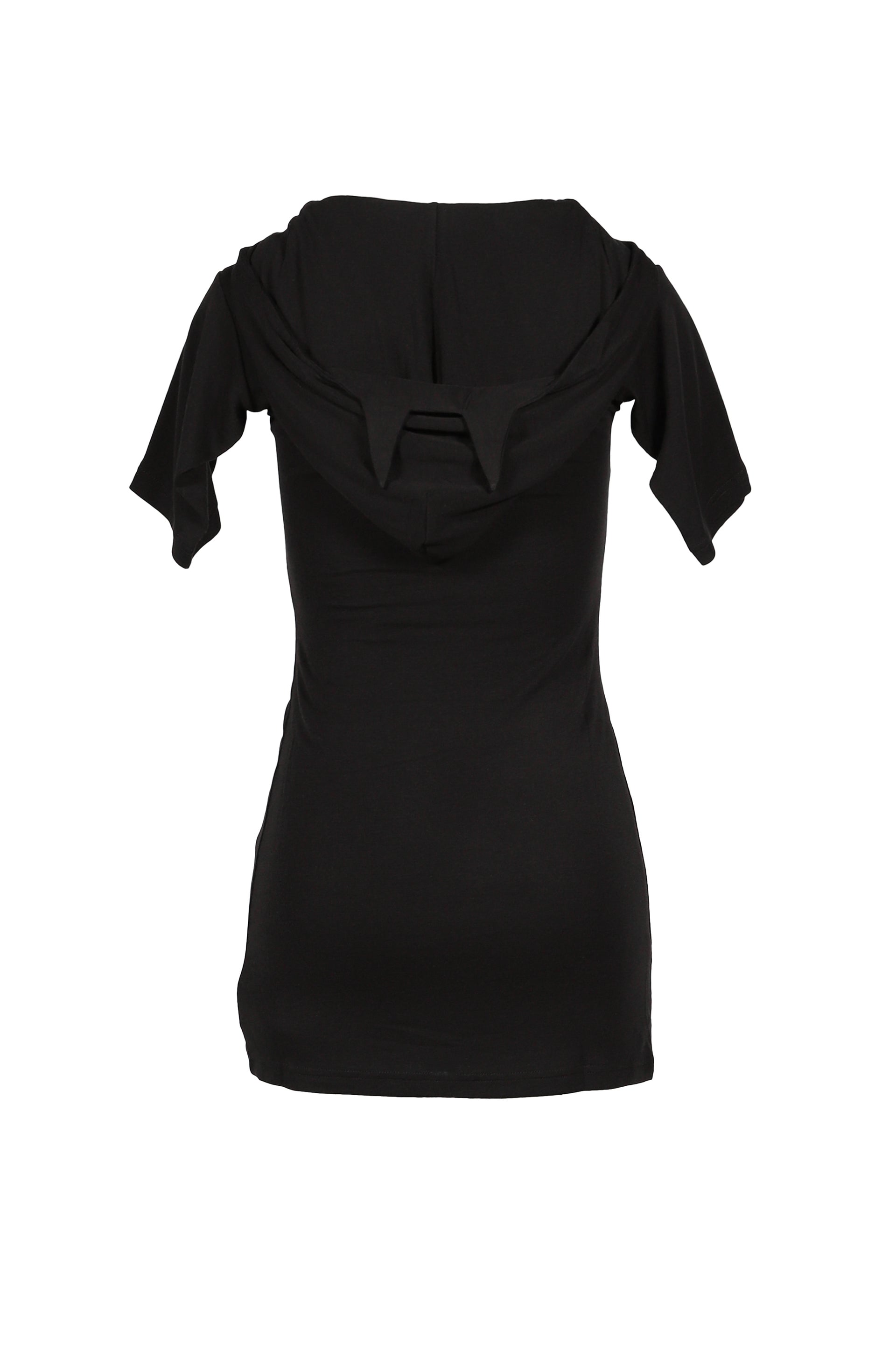 T-SHIRT PATCHWORK DECONSTRUCTED PRINT DRESS / BLK