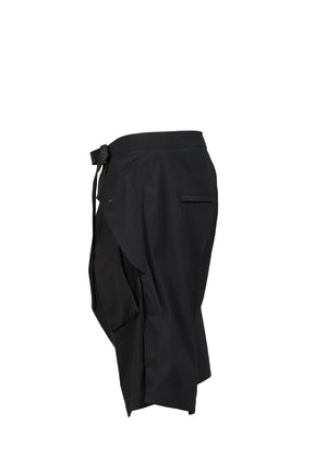 WIDE SHAPED SKIRT / BLK