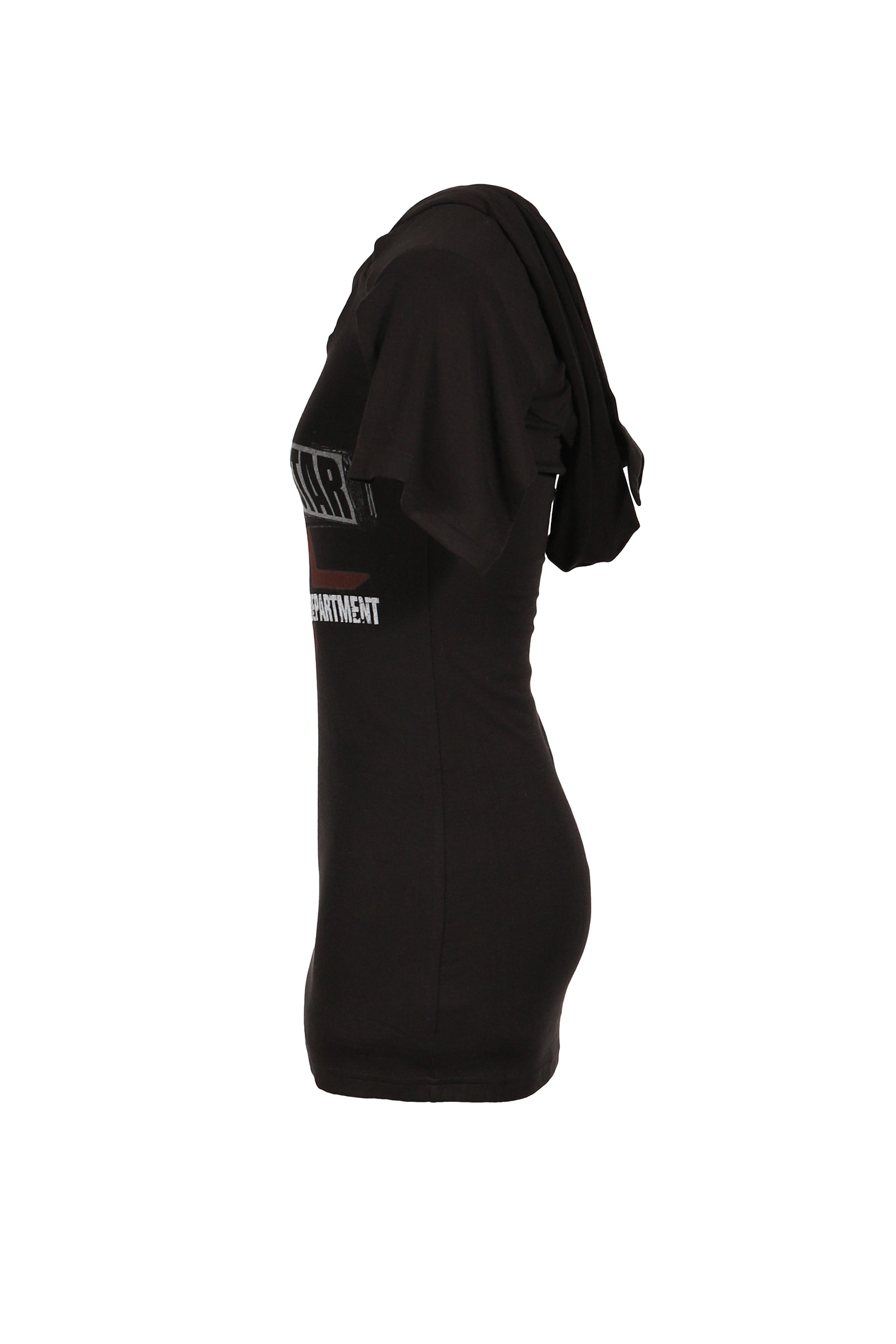T-SHIRT PATCHWORK DECONSTRUCTED PRINT DRESS / BLK