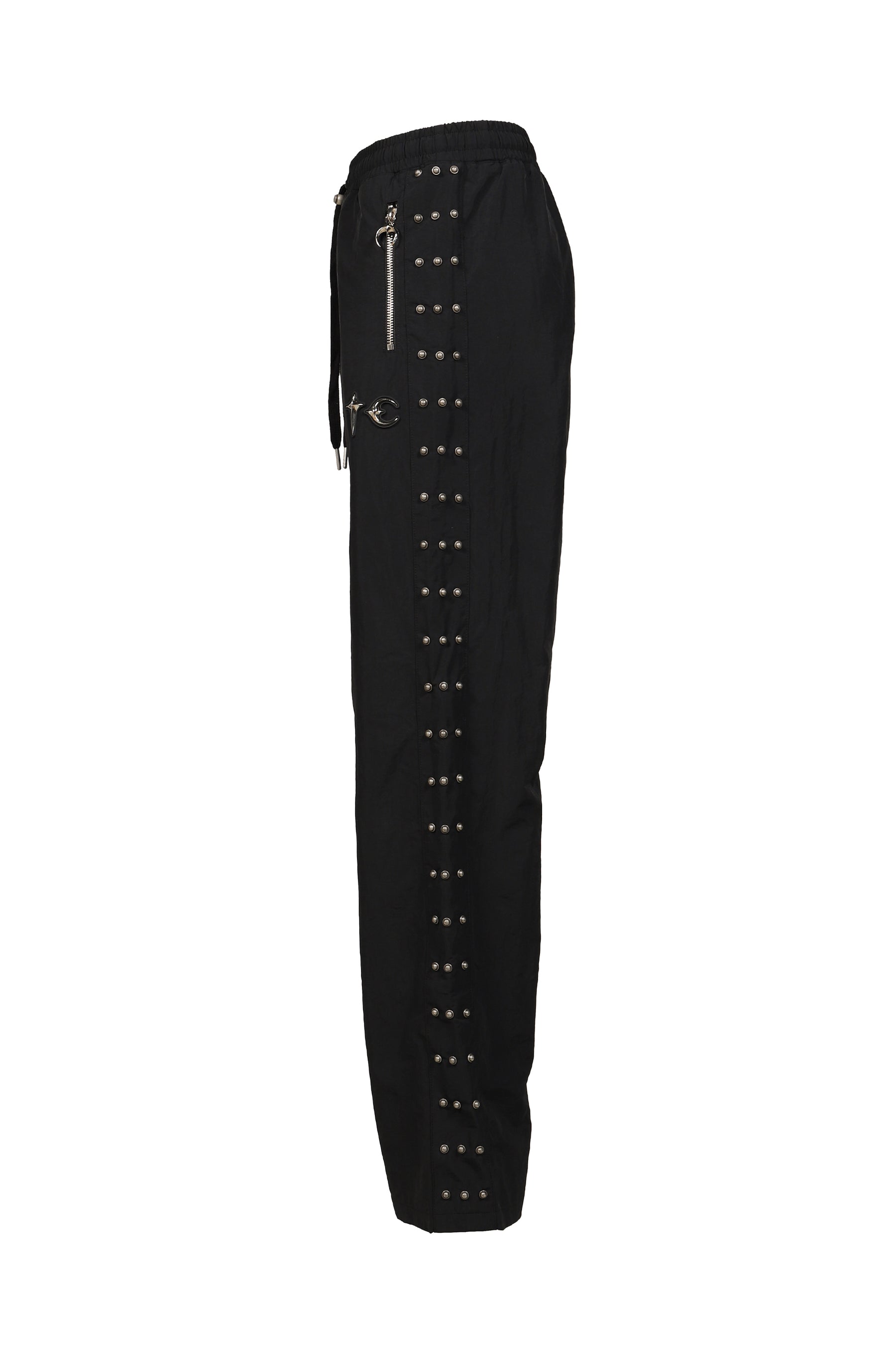 TRIPLE LINE STUD TRACK PANTS / BLK