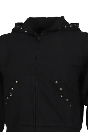 CAPPY STUD HOODIE ZIP-UP / BLK 