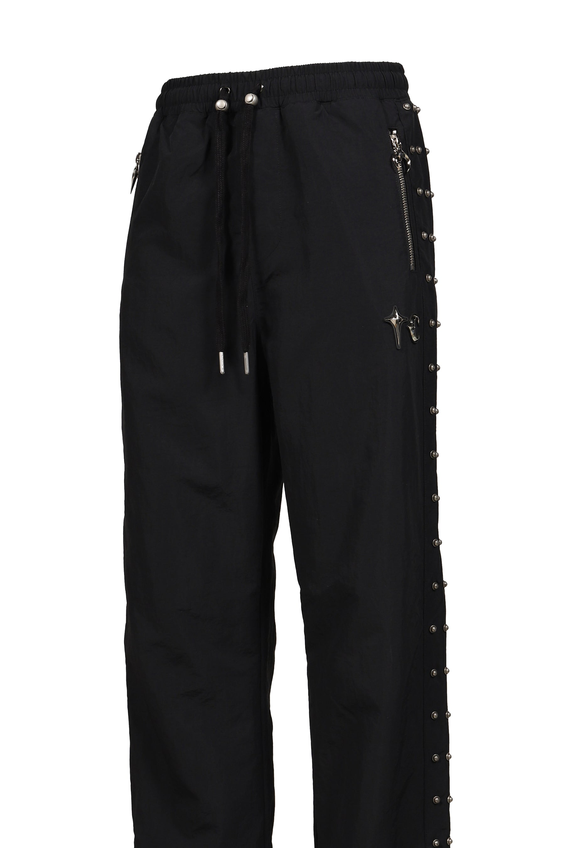 TRIPLE LINE STUD TRACK PANTS / BLK
