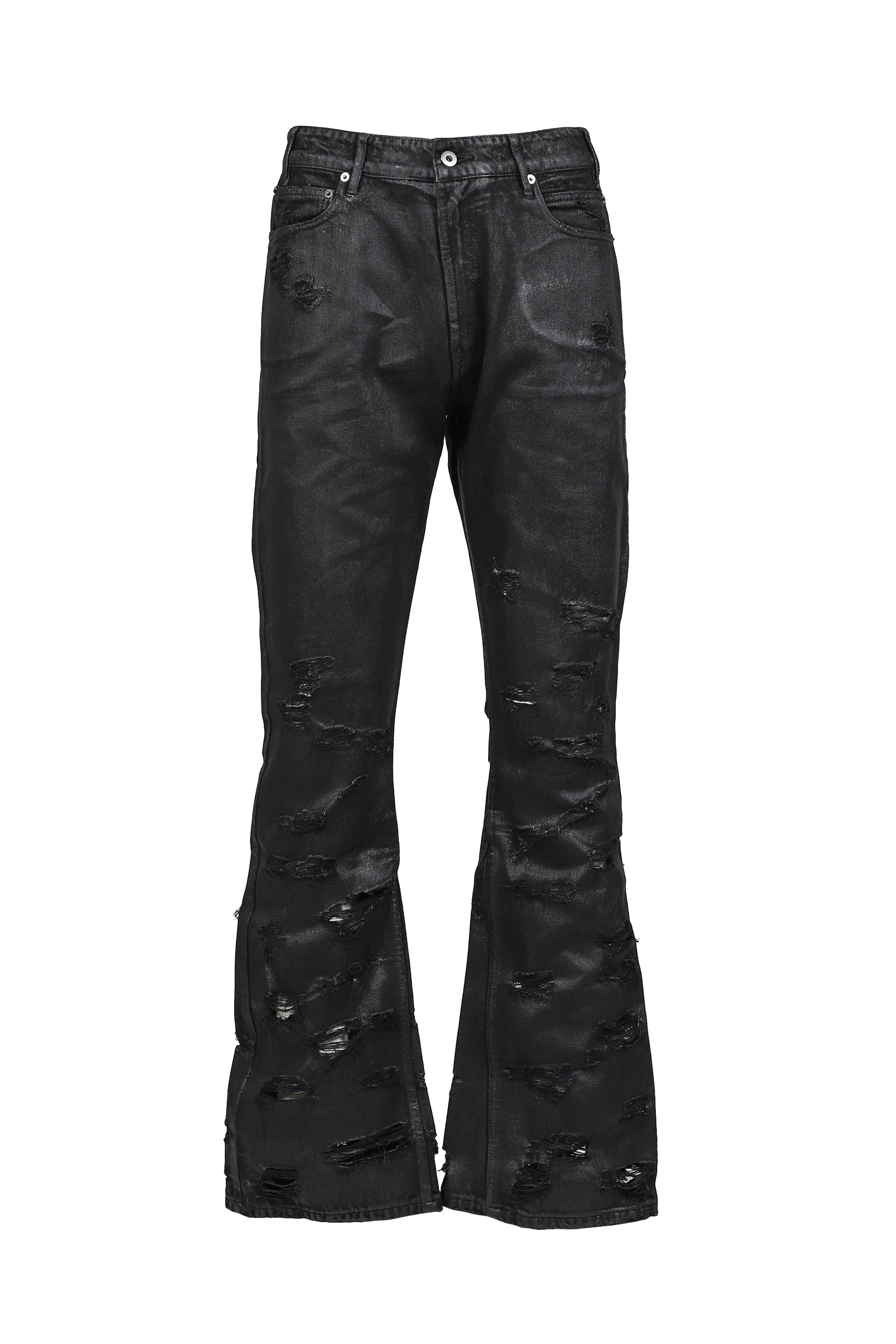 WAXED BELVIDERE JEANS / BLK