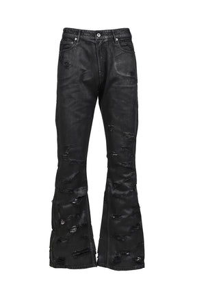 WAXED BELVIDERE JEANS / BLK