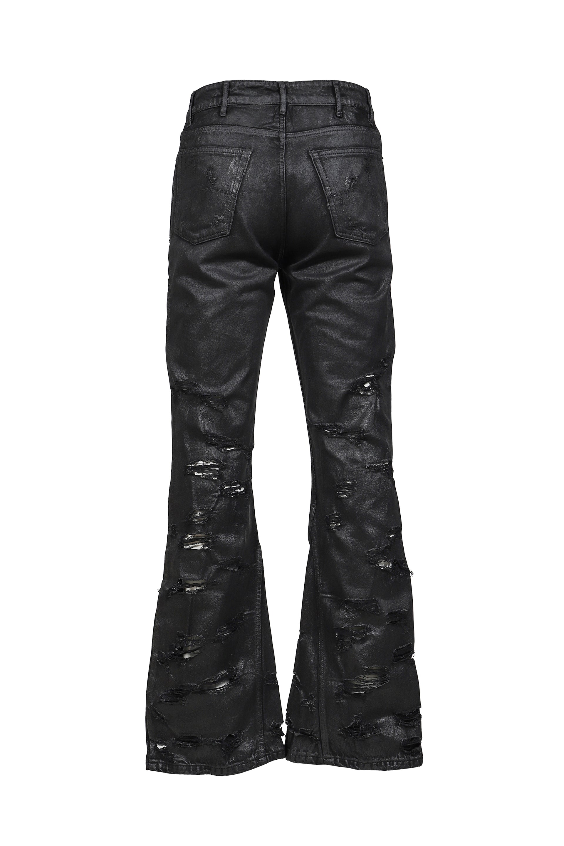 WAXED BELVIDERE JEANS / BLK