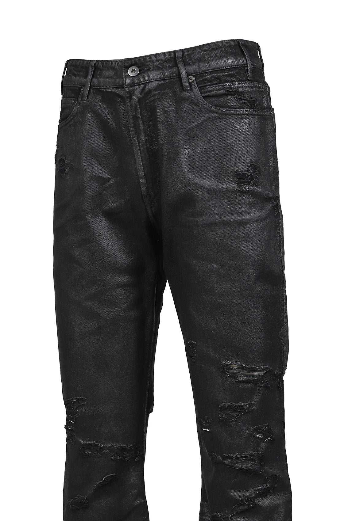 WAXED BELVIDERE JEANS / BLK