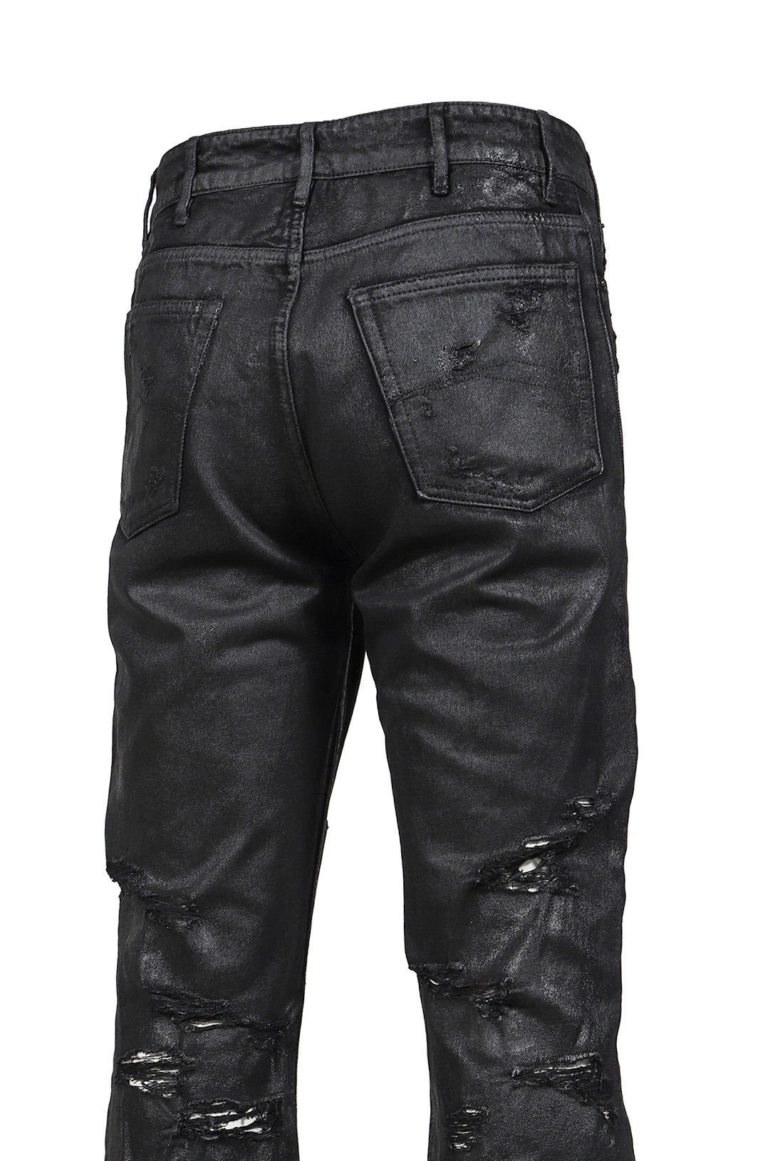 WAXED BELVIDERE JEANS / BLK
