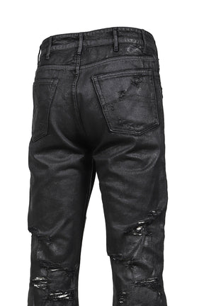 WAXED BELVIDERE JEANS / BLK
